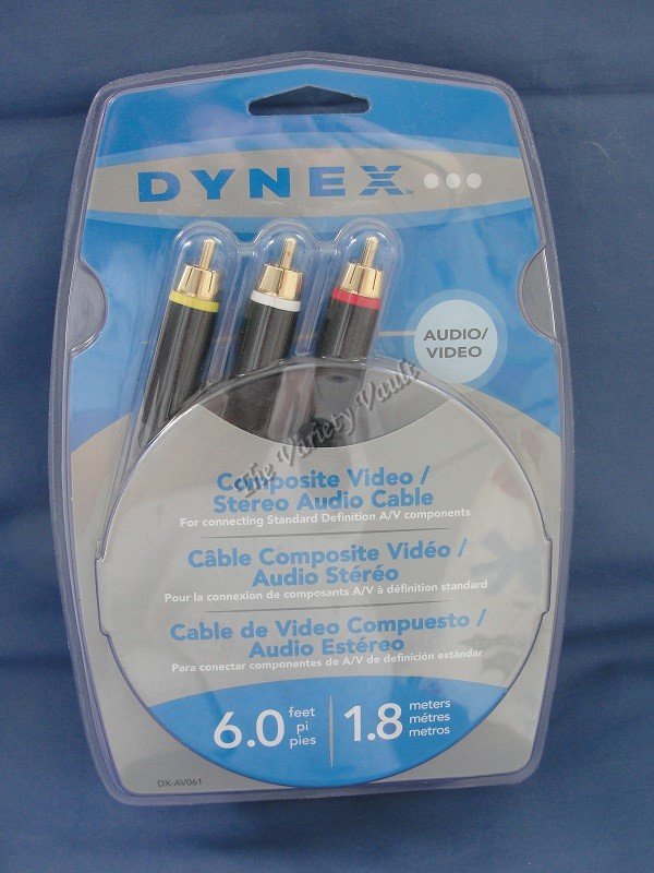 Dynex Composite Video/Stereo Audio Cable DX-AV061 NEW