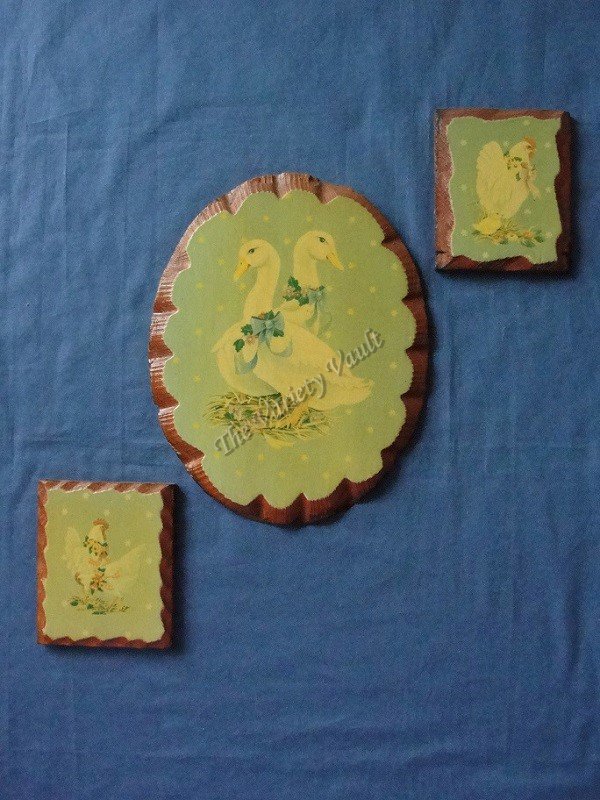 Duck Hen Chicken Wooden Wall Plaques