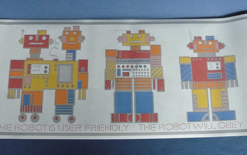 Kids Robot Wall Border