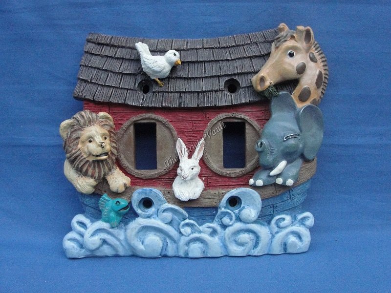 Noah's Ark Double Toggle Light Switch Plate Cover