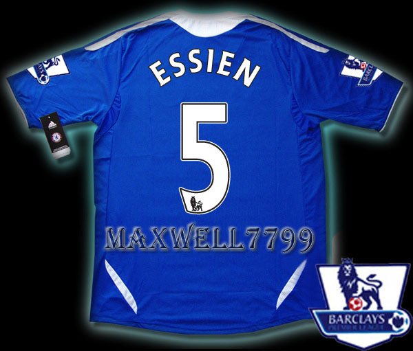 NEW 11-12 CHELSEA HOME ESSIEN 5 PREMIER PATCH SOCCER SHIRT JERSEY