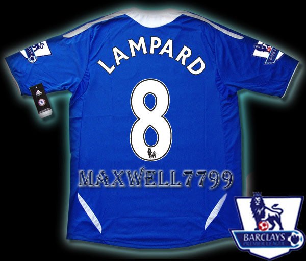 NEW 11-12 CHELSEA HOME LAMPARD 8 PREMIER PATCH SOCCER SHIRT JERSEY