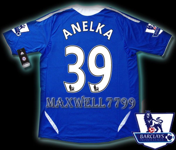 NEW 11-12 CHELSEA HOME ANELKA 39 PREMIER PATCH SOCCER SHIRT JERSEY