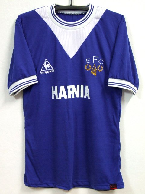 RETRO 1983 EVERTON HOME BLANK SOCCER SHIRT JERSEY # XL