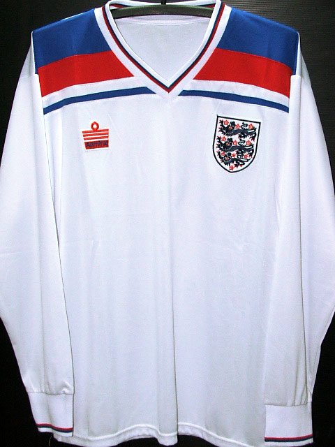 RETRO 1982 ENGLAND AWAY WORLD CUP RARE SOCCER LS SHIRT JERSEY # XL