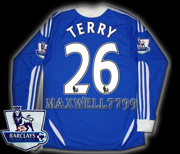 NEW 11-12 CHELSEA HOME TERRY 26 PREMIER PATCH SOCCER SHIRT LS JERSEY