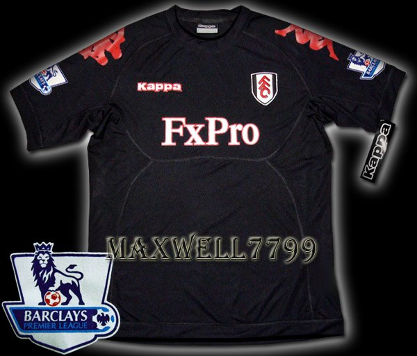 NEW 11-12 FULHAM AWAY BLANK PREMIER PATCH SOCCER SHIRT JERSEY