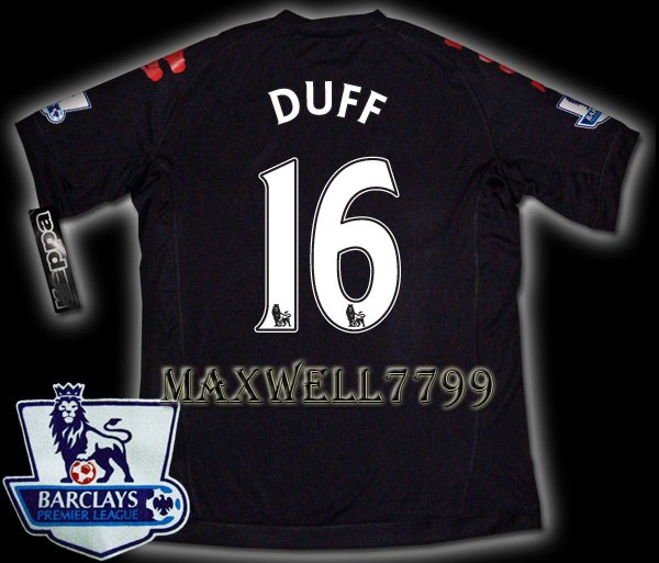 NEW 11-12 FULHAM AWAY DUFF 16 PREMIER PATCH SOCCER SHIRT JERSEY