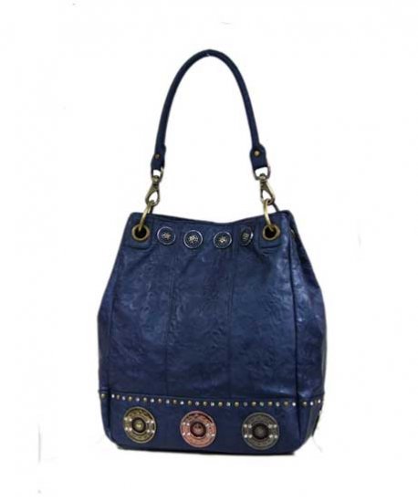 Ladies Designer Inspired Blue Hobo Handbag Purse