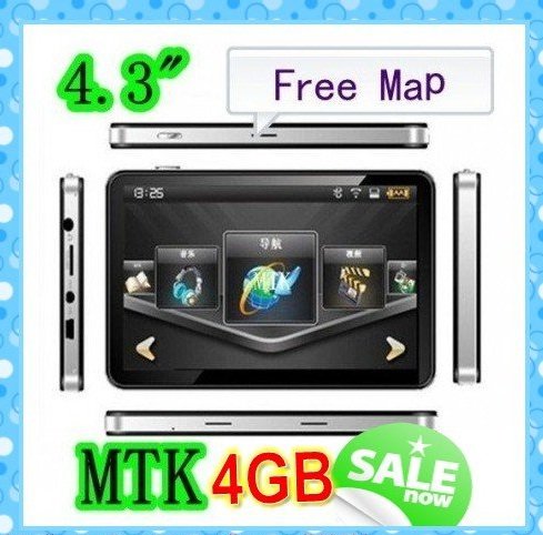 hot in BRAZIL!,4.3'' gps with basic functions,MTK,4GB with 2011 3D Map