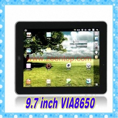 9.7 inch epad andriod 2.2 VIA 8650 800MHz Camera FLASH WiFi Tablet PC MID tablet pc