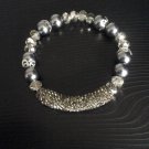 Crystal bar bracelet shamballa inspired