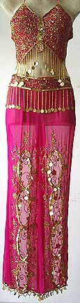 Belly Dancing Costume Dress FG Magenta