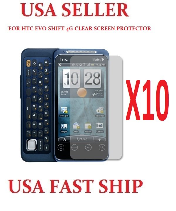 10 units HTC INSPIRE 4G Clear Screen Protector Guard LCD Cover.