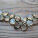 Green Tourmaline Slices-12X11mm- AA Quality- RARE- 2 BEADS
