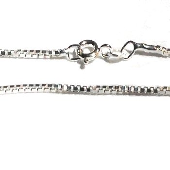 925 Sterling Silver 18 Inch 1.4mm wide Box Neck Chain Necklace