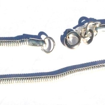 Sterling Silver 15 3/4 inch 2mm snake neckchain