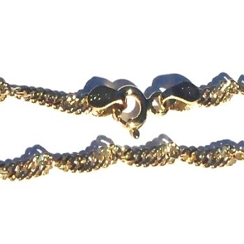 Sterling Silver Vermeil 18 Inch twisted Neck Chain