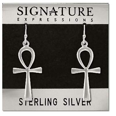 Sterling Silver Ankh Dangle Earring