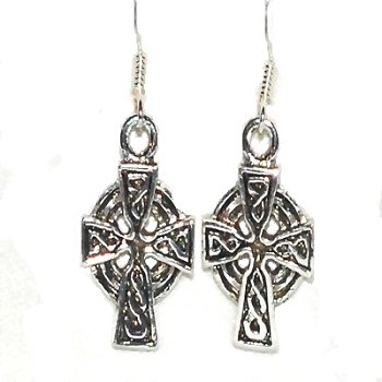 Sterling Silver Celtic Filigree Cross Dangle Earring