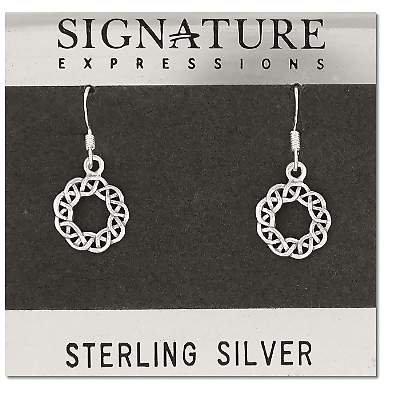 Sterling Silver Celtic Shield Knotted Filigree Earrings
