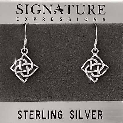 Sterling Silver Celtic Knot Dangle Earring