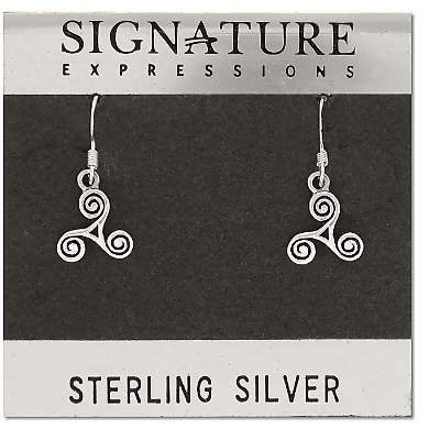 Sterling Silver Celtic Triskele Celtic Earrings