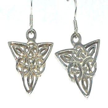 Sterling Silver Celtic Knotted Filigree Dangle Earring