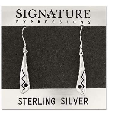 Sterling Silver Ligthning Bolt Drop Dangle Earring