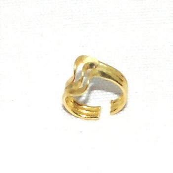 Body Art - Ear Clip - Sterling Silver Vermeil Gold Overlay Ear Cuff