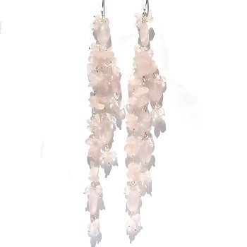 Sterling Silver Rainbow Moonstone Long Dangle Earrings