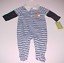 (Gave to Rachid) Classic Pooh Blue One Piece Coverall 6 Mos for Infant Boy