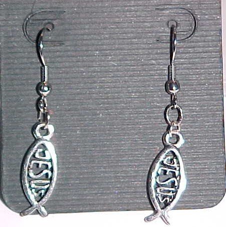 Jesus Fish Earrings (Pierced Ears)