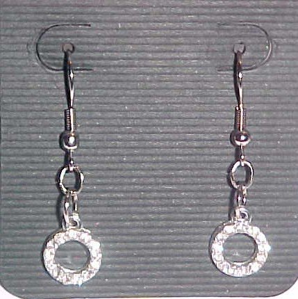 Crystal Hoops Earrings (Pierced Ears)