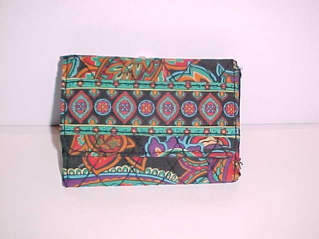 (SOLD) Women's Multi-Colored Quilted Fabric Wallet (Bohemian Boho Colors)