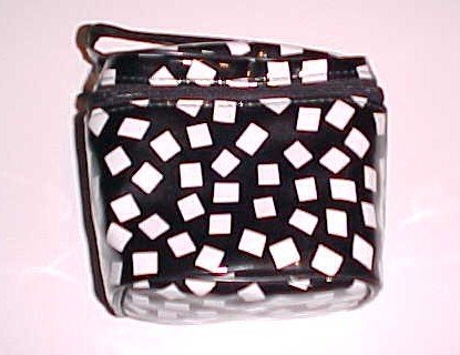 Black & White Lancome Cosmetic Bag