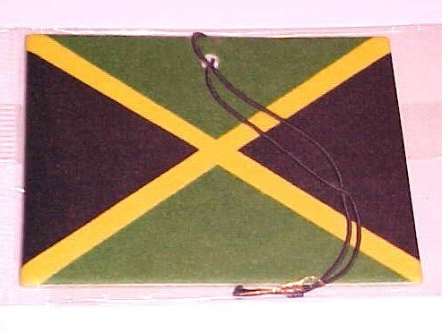 (SOLD 2.99) Jamaican Flag Car Air Freshener-Strawberry