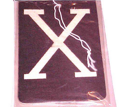 (SOLD) Malcolm X Flag Car Air Freshener-Coconut