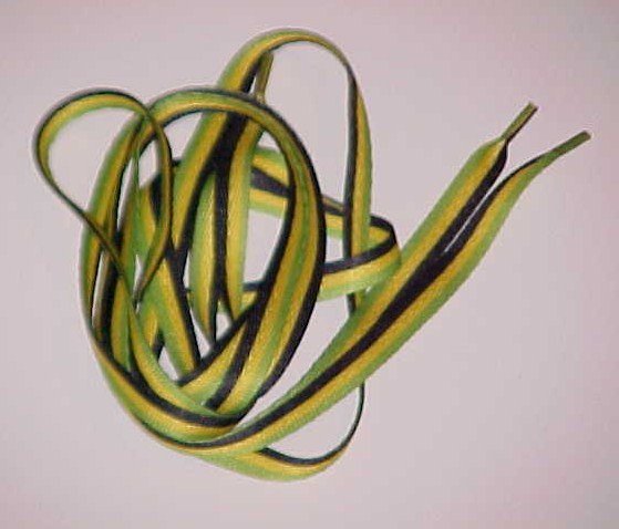 (SOLD) Rasta Shoelaces Jamaican Flag Colors (1 pair)
