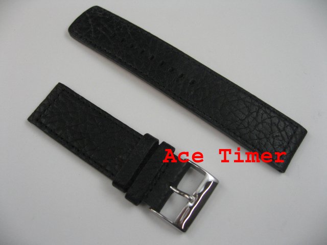 22mm Black MegaStrap Vintage Pilot Watch Strap Band