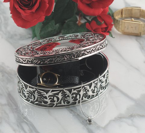 Sterlingcraft Antique Silverplated Jewelry Box FREE SHIPPING