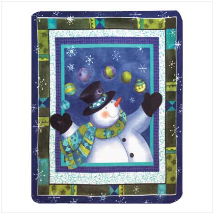 Fleece Snowman Blanket