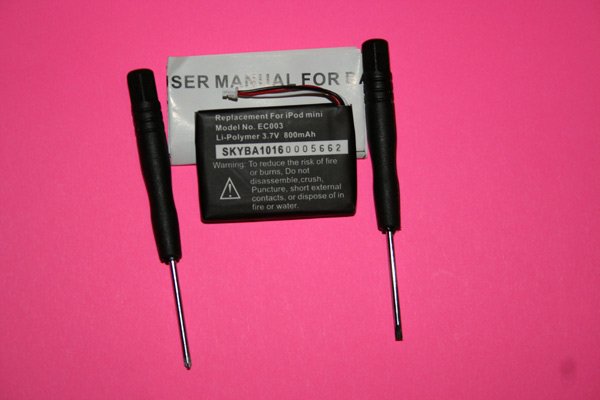 iPod Mini Battery 1st 2nd Gen 1G 2G 800mAh