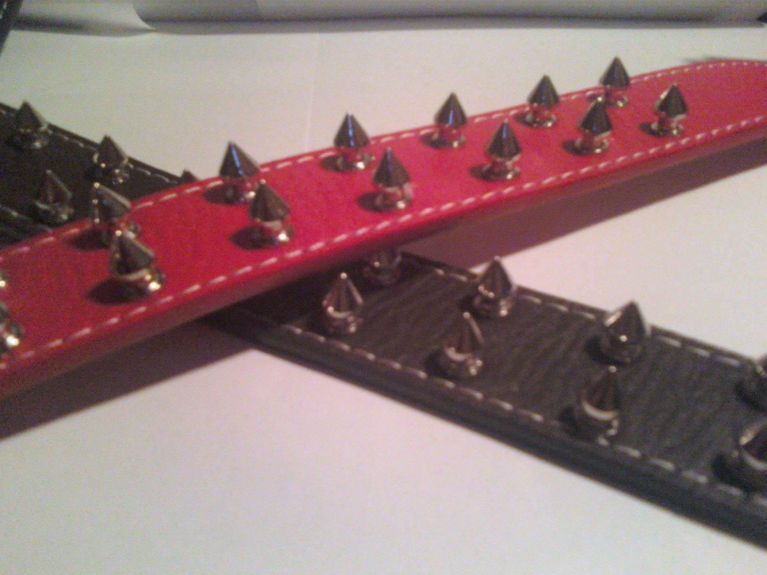 Large Dog Spike Collar (24 inches, Brown)