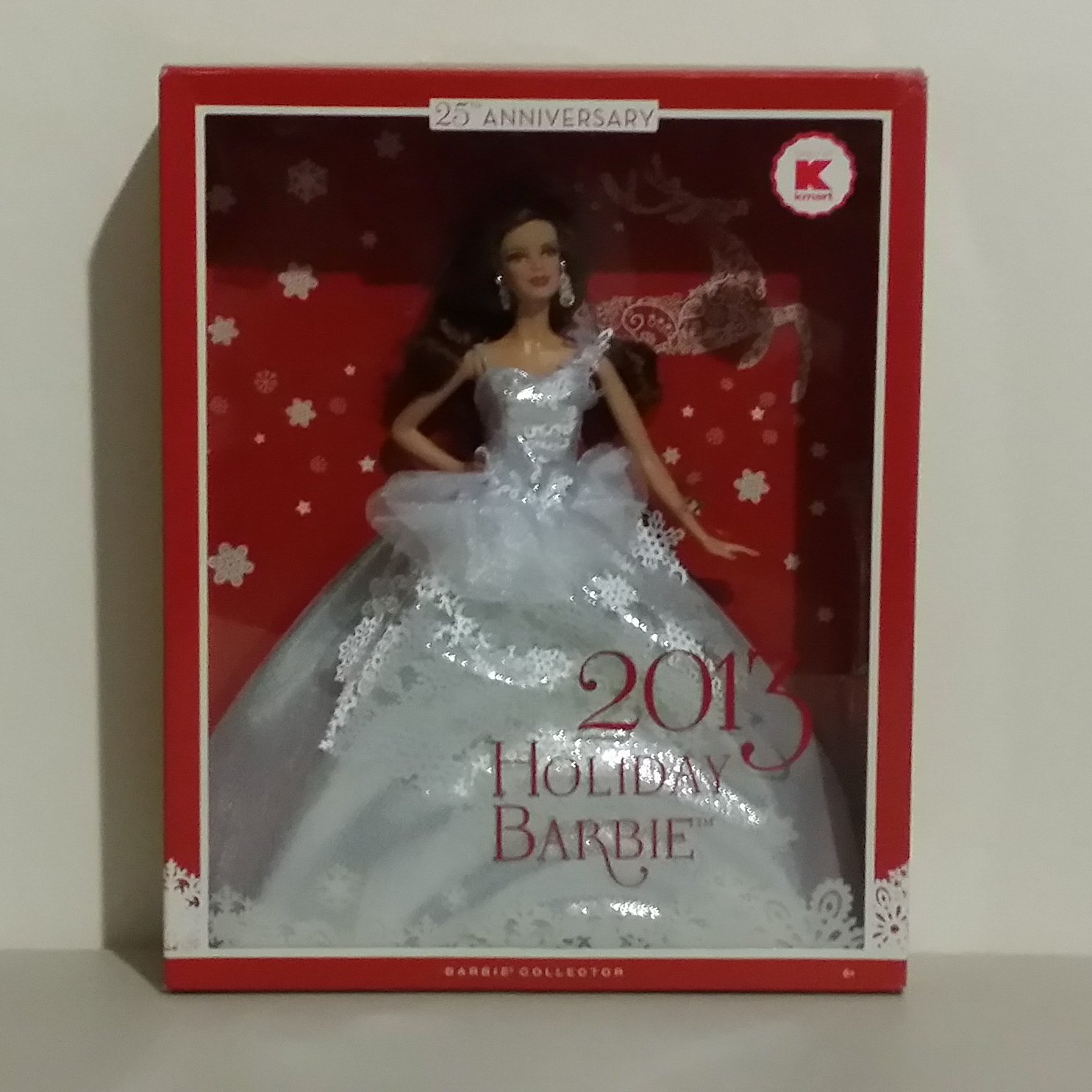 2013 Kmart Exclusive Brunette Holiday Barbie Doll New