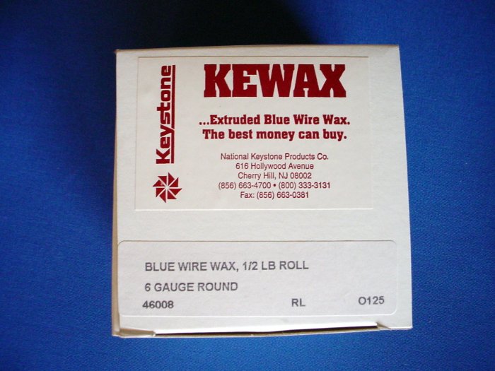 2499 Wire Wax Spool 6 ga Keywax 1/2 lb.