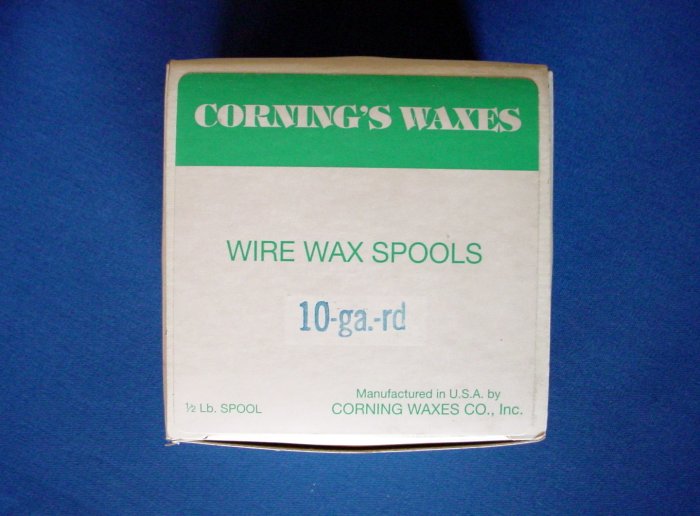 2504 Spool Wax Blue 10 ga Corning 1/2 lb.