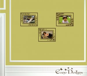 3 Photo Frames Vinyl Decals - Vinyl Wall Decals Stickers