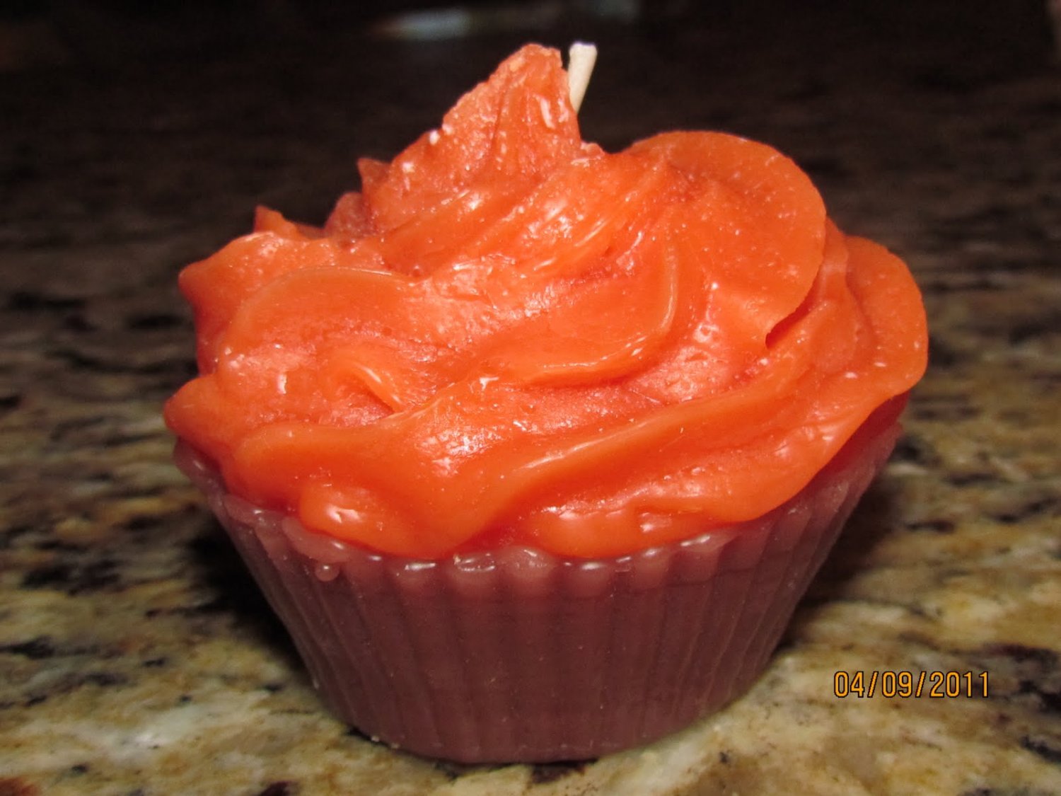 Zesty Orange Cupcake Candle