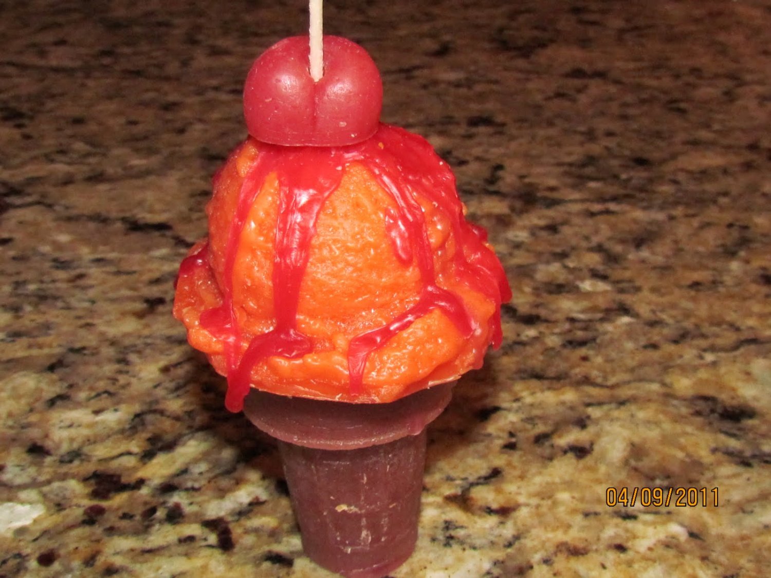 Orange Ice Cream Cone